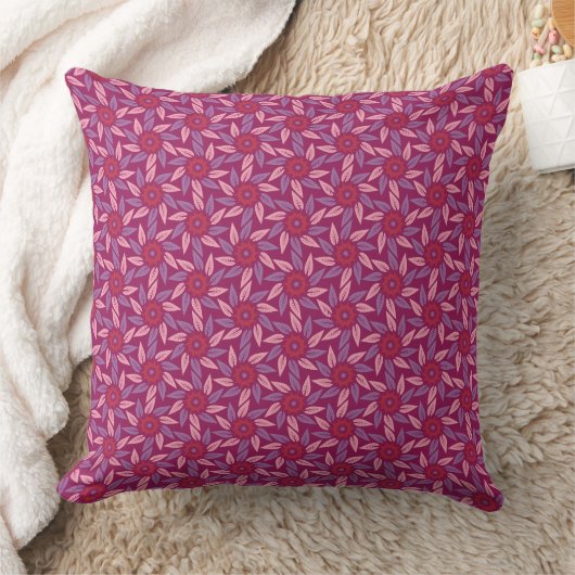 Espiral Floral Magenta クッション (ブランケット)