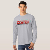 ESPNのコーギーのメンズによって合われるLongsleeveのTシャツ Tシャツ (正面フル)