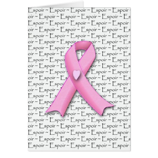Espoir, Hope for a Breast Cancer Cure フランスの in (正面)