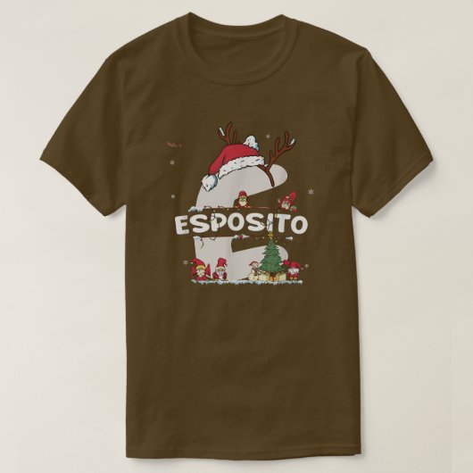 Esposito Christmas Shirt w Esposito Name for funny Tシャツ (デザイン正面)