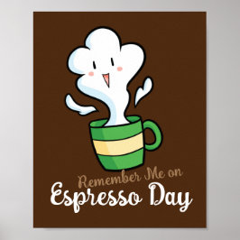 Espressoの日に自分を覚えるカスタマイズ可能 ポスター