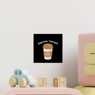 Espressoコーヒー好き 箔ポスター