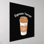 Espressoコーヒー好き 箔ポスター (レイダウン)