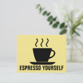 ESPRESSO自分のコーヒー愛好家はがき ポストカード (スタンド正面)