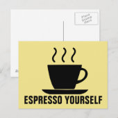 ESPRESSO自分のコーヒー愛好家はがき ポストカード (正面/裏面)
