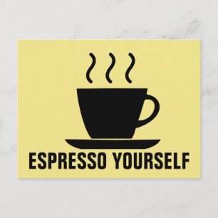 ESPRESSO自分のコーヒー愛好家はがき ポストカード