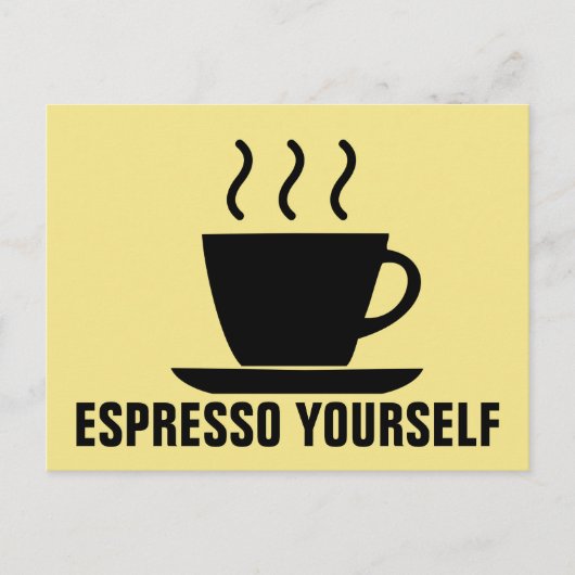 ESPRESSO自分のコーヒー愛好家はがき ポストカード (正面)