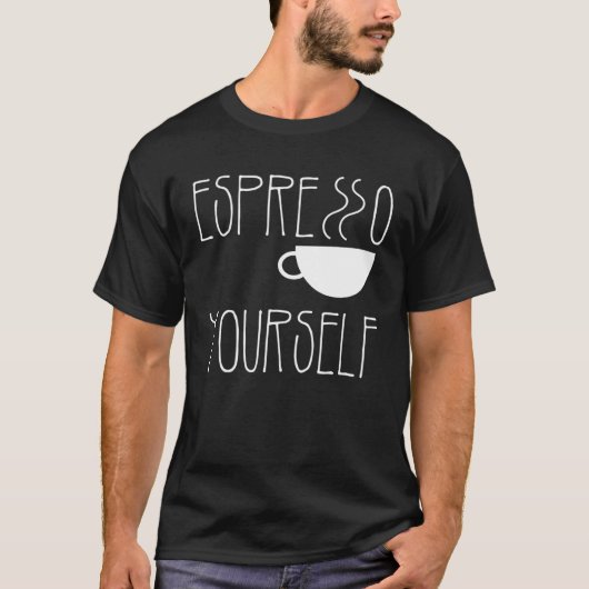 Espresso自分Espressoコーヒーカフェイン Tシャツ (正面)