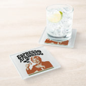 Espresso Aficionado - Java Lover ガラスコースター (アングル)