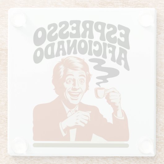 Espresso Aficionado - Java Lover ガラスコースター (裏面)