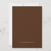 Espresso Brown Elegant Fall Wedding Invitation 招待状 (裏面)