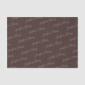 Espresso Brown & Soft Stone Golf Course Wedding  薄葉紙 (正面)