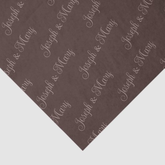 Espresso Brown & Soft Stone Golf Course Wedding  薄葉紙 (詳細)