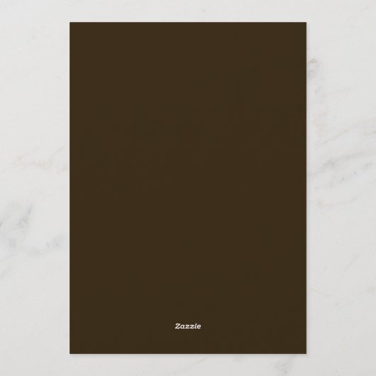 Espresso Cappuccino Striped Wedding Menu  Card 招待状 (裏面)