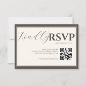 Espresso Classic Minimalist Wedding QR Code RSVP (正面)