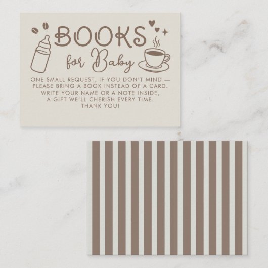 Espresso Coffee Books For Baby Request エンクロージャーカード (正面/裏面)