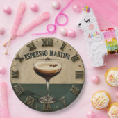 Espresso Coffee Cocktail Bar Decor ペーパープレート (パーティー)