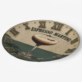 Espresso Coffee Cocktail Bar Decor ペーパープレート (アングル)
