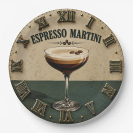 Espresso Coffee Cocktail Bar Decor ペーパープレート