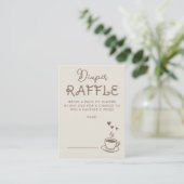 Espresso Coffee Diaper Raffle Baby Shower Ticket エンクロージャーカード (スタンド正面)