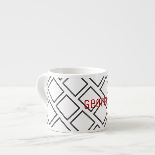 Espresso Coffee Mugカップパーソナライズされたの名前を追加 エスプレッソカップ (正面左)