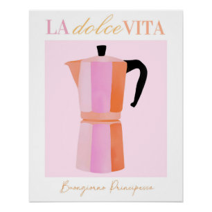 Espresso Coffee Poster, Italy Wall Artプリント ポスター