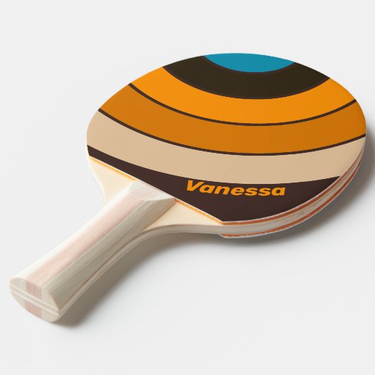 Espresso Drift Circle Stripe with Name 卓球ラケット (正面アングル)