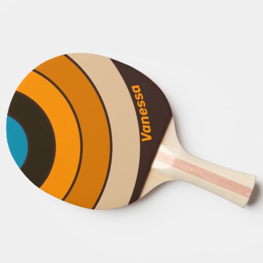 Espresso Drift Circle Stripe with Name 卓球ラケット (横)