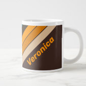 Espresso Drift Stripes with Name ジャンボコーヒーマグカップ (右)