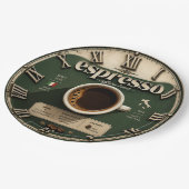 Espresso Italian Coffee Bar Kitchen Decor ペーパープレート (アングル)