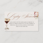 Espresso Martini表示ブライダルシャワー挿入カード エンクロージャーカード (正面)