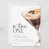 Espresso Martini A Tini One Baby Shower 招待状 (正面)