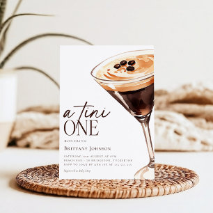 Espresso Martini A Tini One Baby Shower 招待状