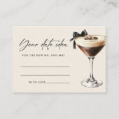 Espresso Martini Bridal Shower Date Idea エンクロージャーカード (正面)