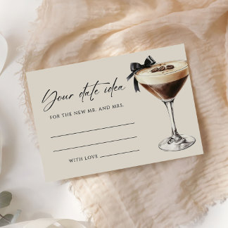 Espresso Martini Bridal Shower Date Idea エンクロージャーカード