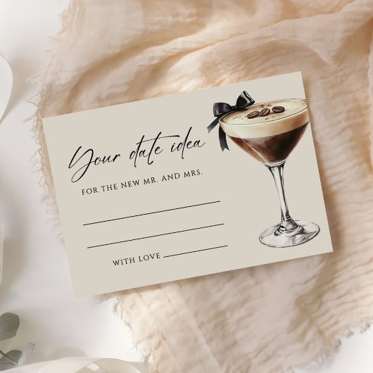 Espresso Martini Bridal Shower Date Idea エンクロージャーカード