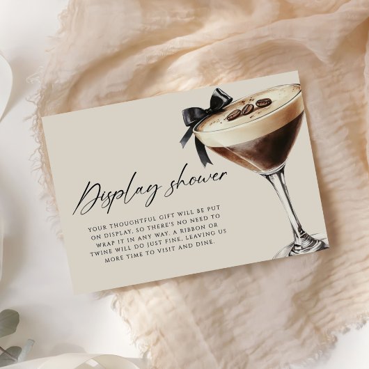Espresso Martini Bridal Shower Display Shower エンクロージャーカード