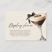 Espresso Martini Bridal Shower Display Shower エンクロージャーカード (正面)