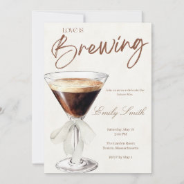 Espresso Martini Bridal Shower Invitation  招待状