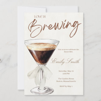 Espresso Martini Bridal Shower Invitation  招待状