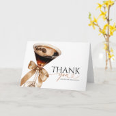 Espresso Martini Bridal Shower Thank You カード (黄色い花)