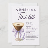 Espresso Martini Bride in a Tini Bit Bridal Shower 招待状 (正面)