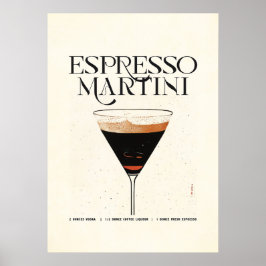 Espresso Martini Cocktail Poster Classic ポスター