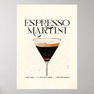 Espresso Martini Cocktail Poster Classic ポスター