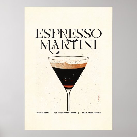 Espresso Martini Cocktail Poster Classic ポスター (正面)