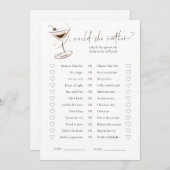 Espresso Martini Doodle Bridal Shower Game 招待状 (正面/裏面)