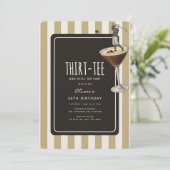 Espresso Martini Golf Themed 30th Birthday 招待状 (スタンド正面)