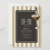 Espresso Martini Golf Themed 50th Birthday 招待状 (正面)