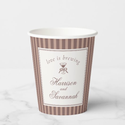 Espresso Martini Love Brewing Coffee Wedding 紙コップ (裏面)