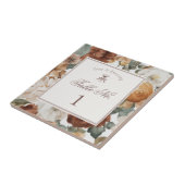 Espresso Martini Love Brewing Wedding Table Number タイル (側面)